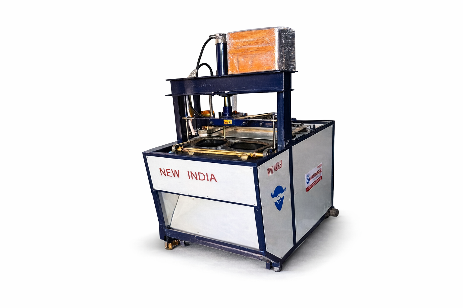 Hydraulic buffer thali machine