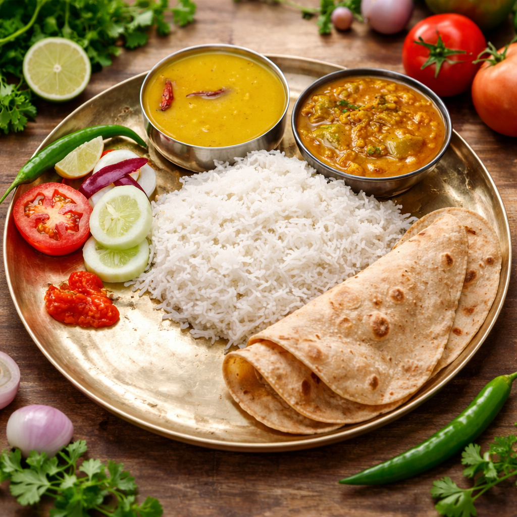 Normal veg thali