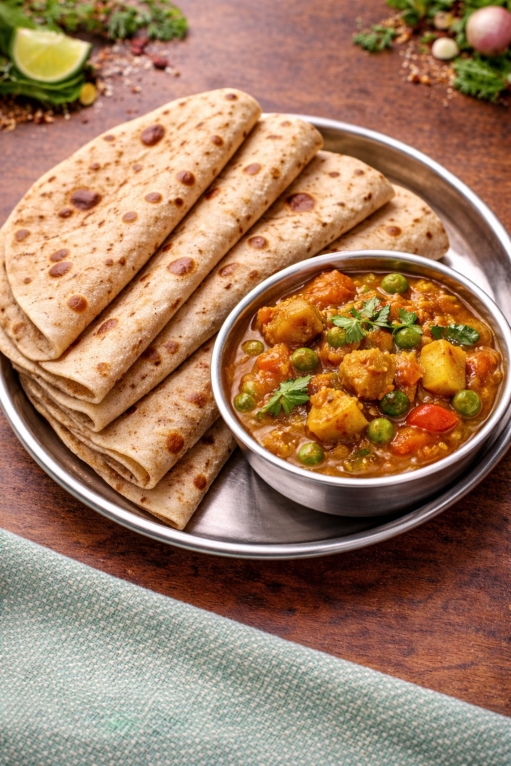 5 Tawa roti with Sabji