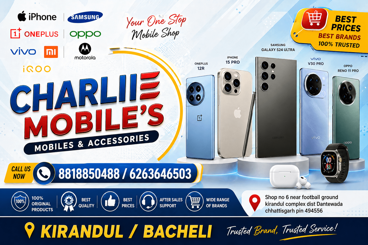 Charlie mobiles and electronics