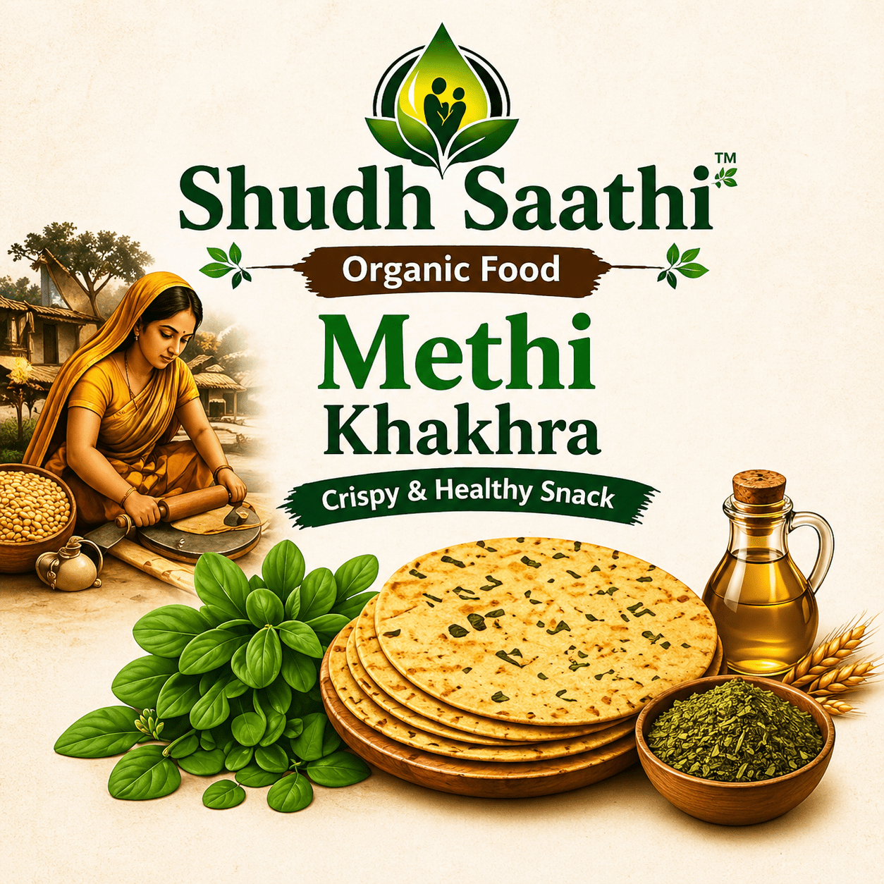 Methi khakhra 200gm