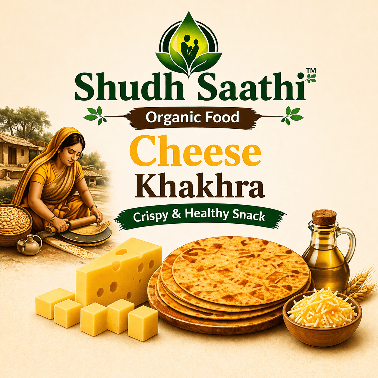 Cheese khakhra 200gm