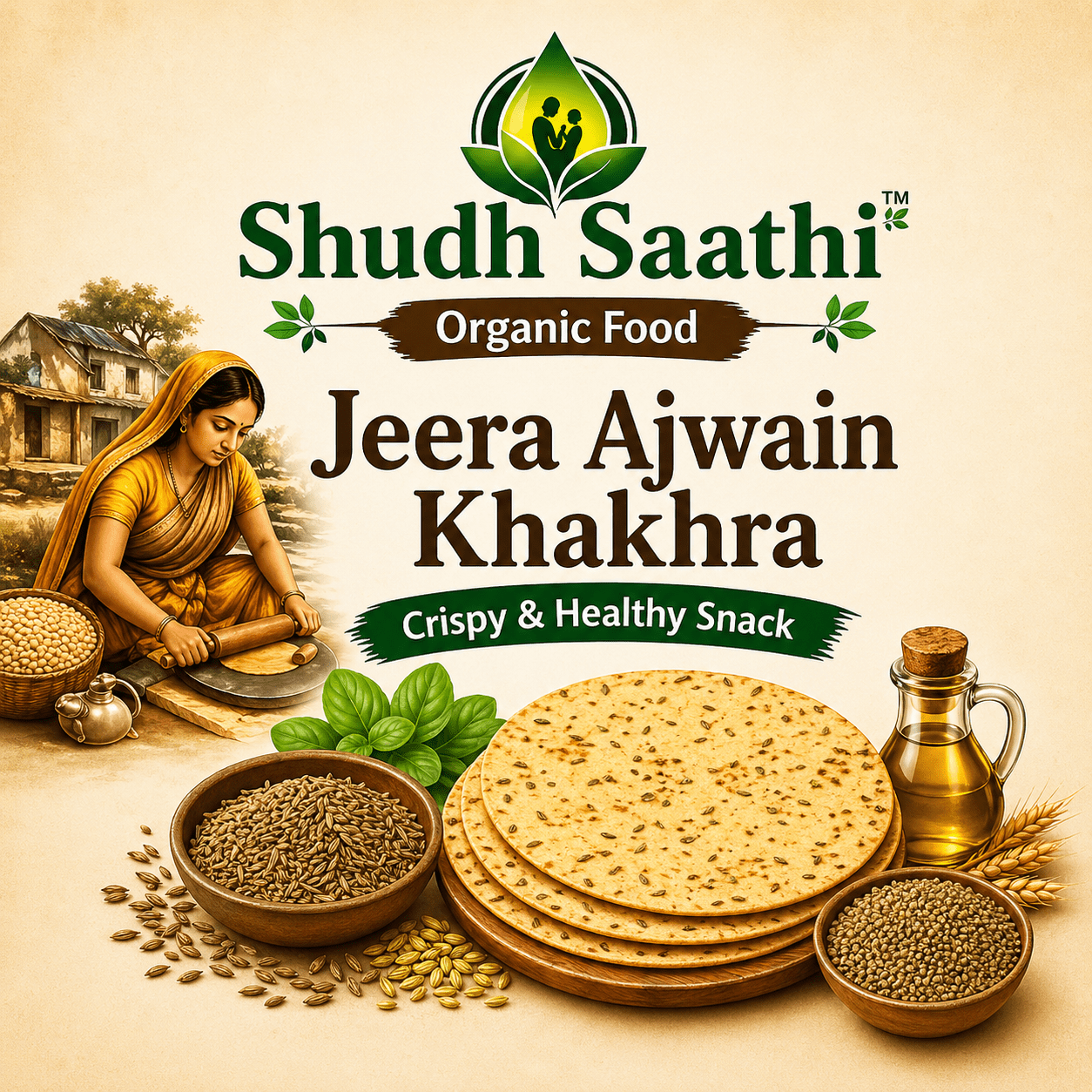 Keera ajwain khakhra 200gm