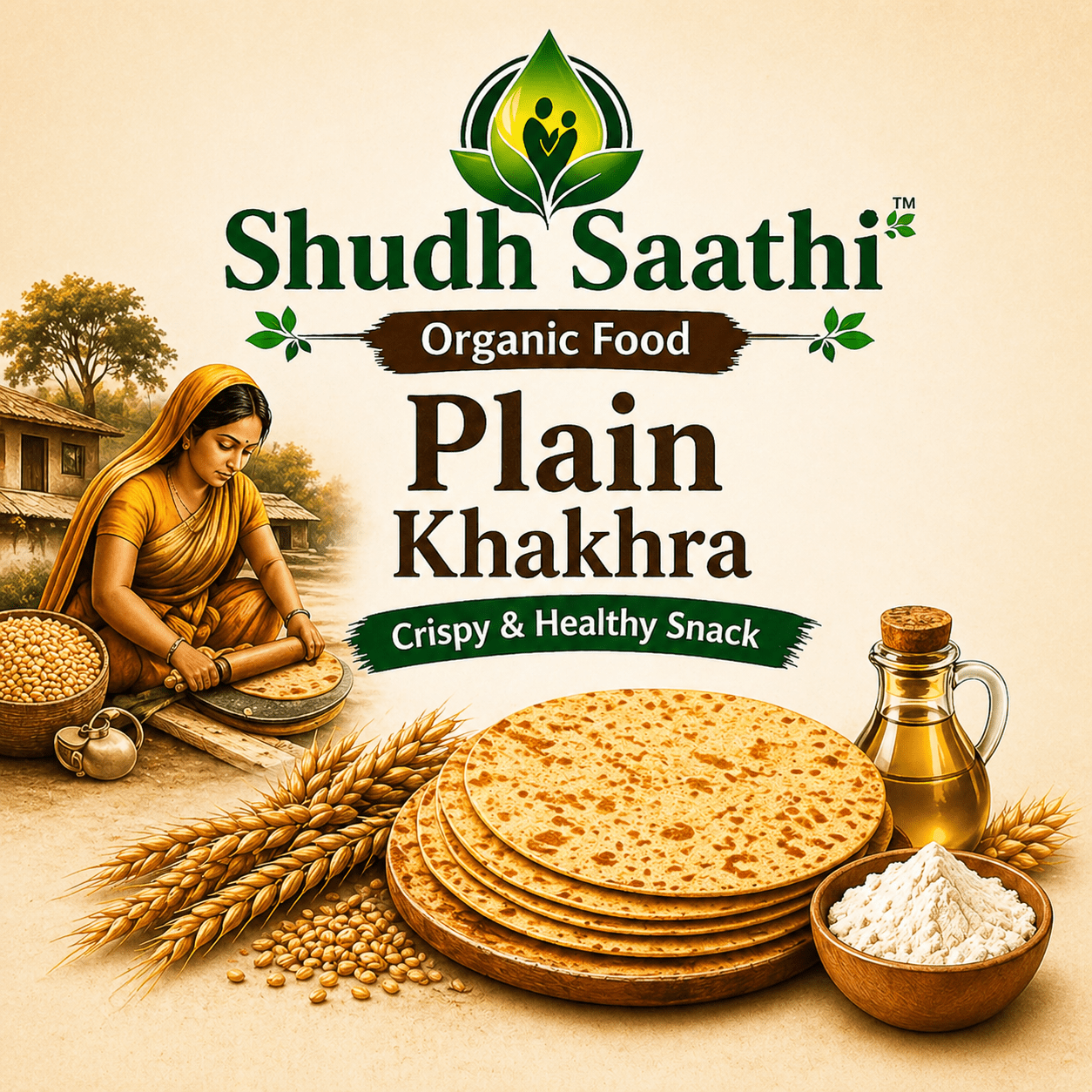 Plain khakhra 200gm