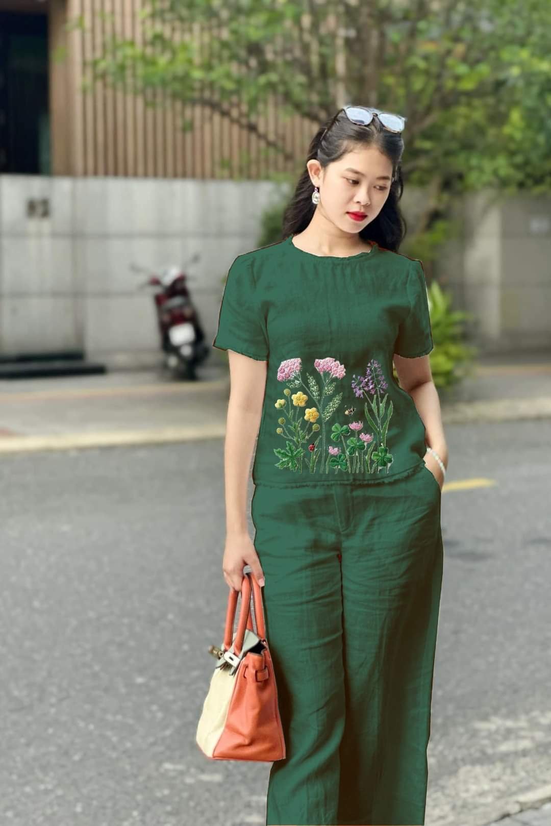 Kurta set with side pockets