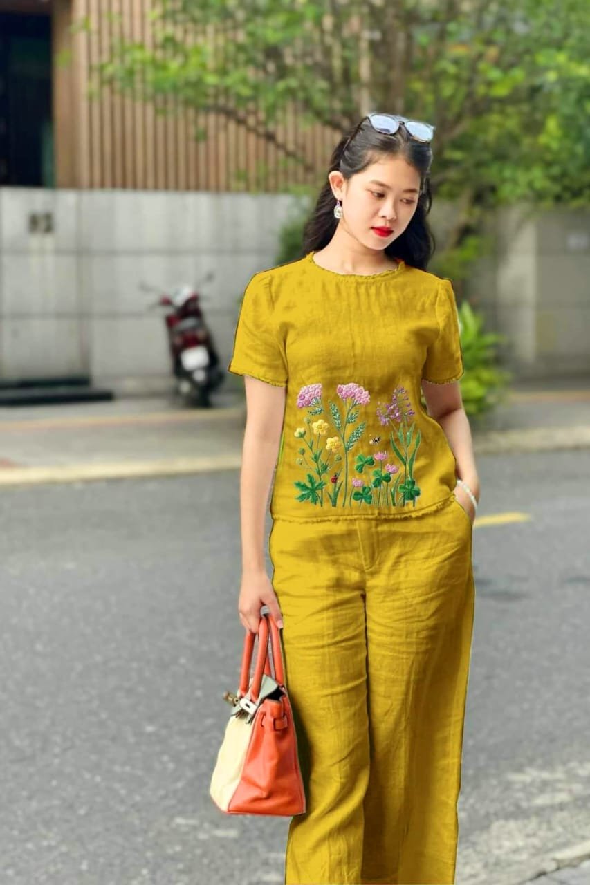 Kurta set with side pockets