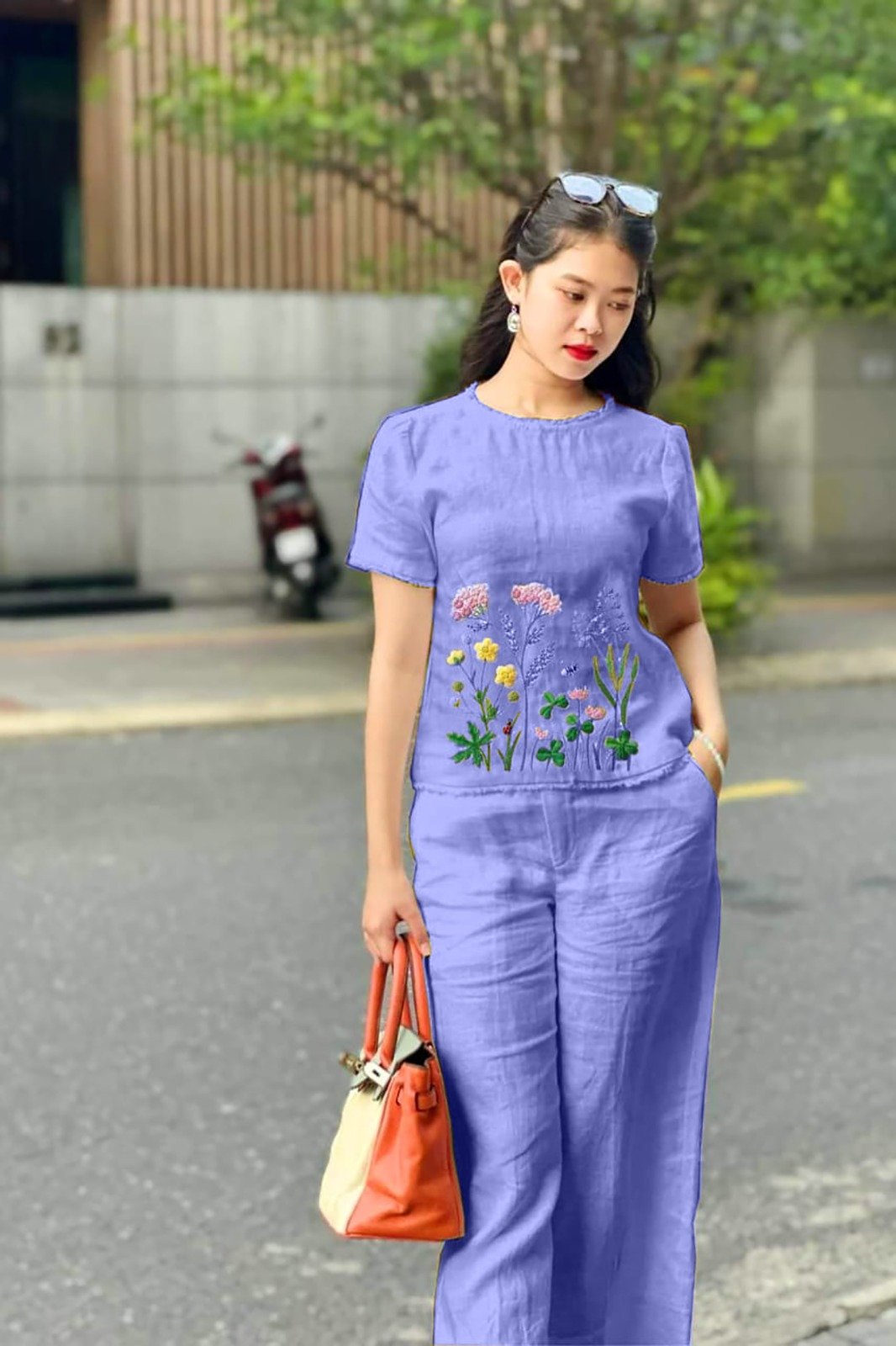 Kurta set with side pockets