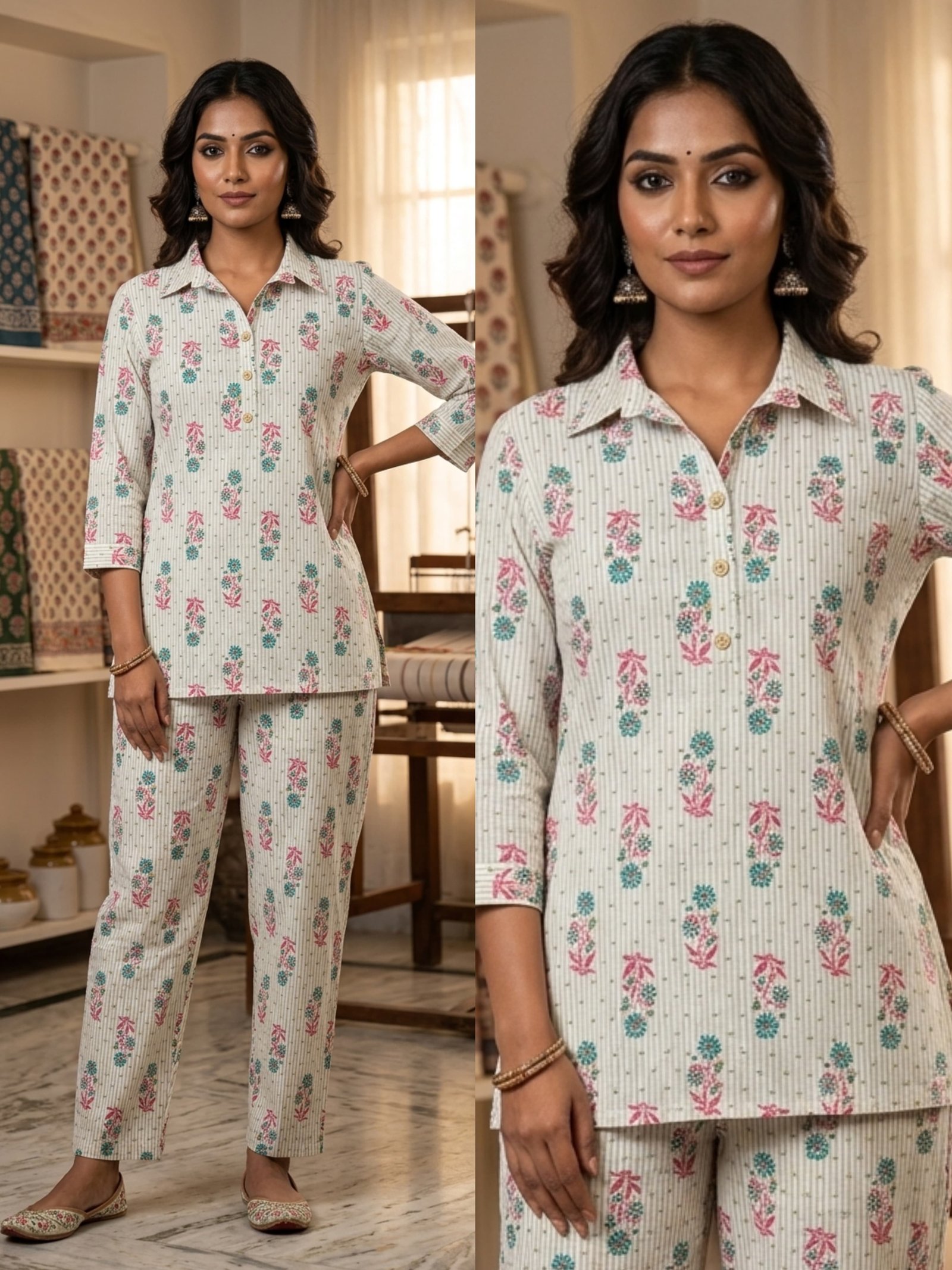 Cord set. Cotton flex khadhi