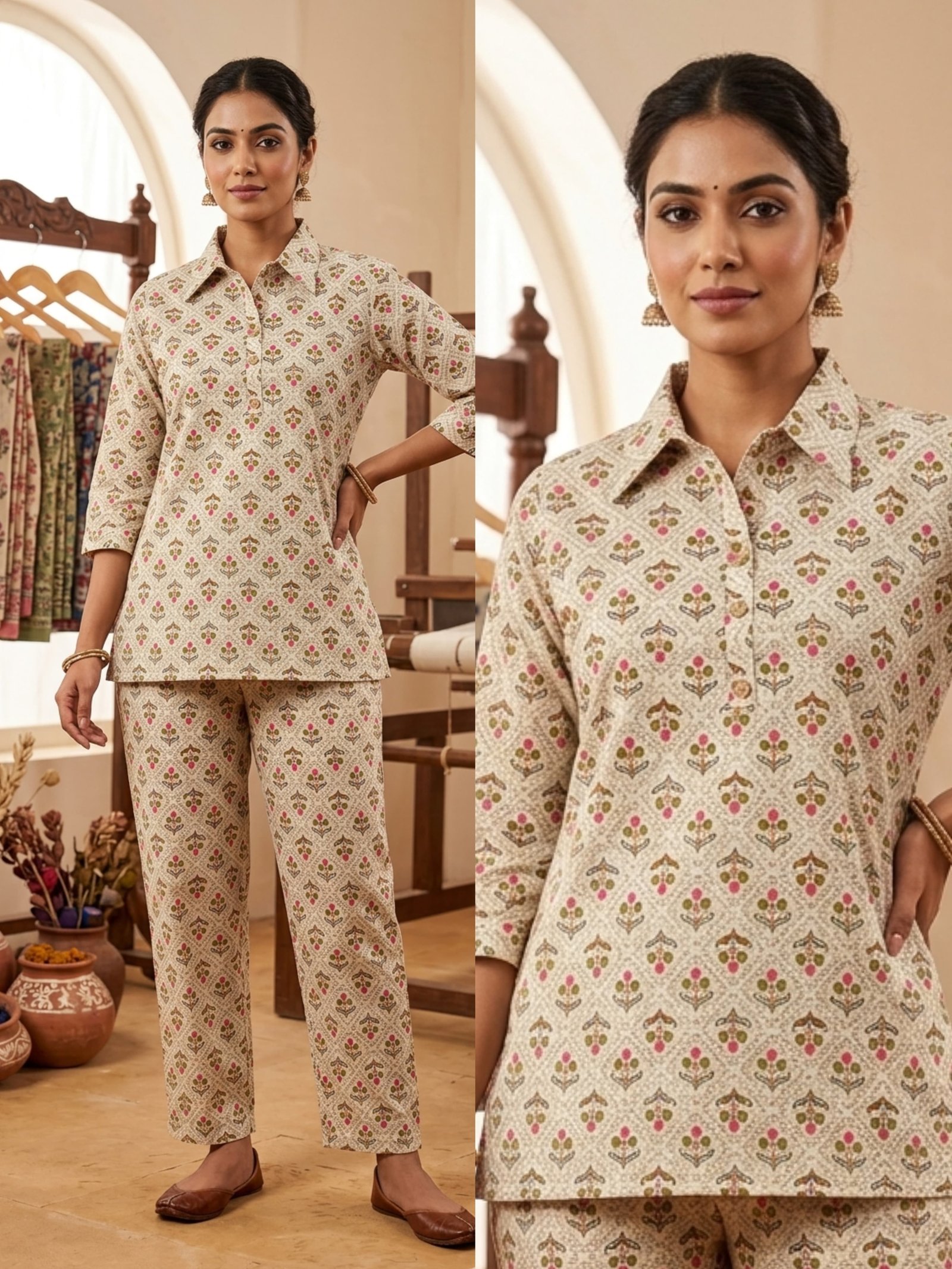 Cord set. Cotton flex khadhi