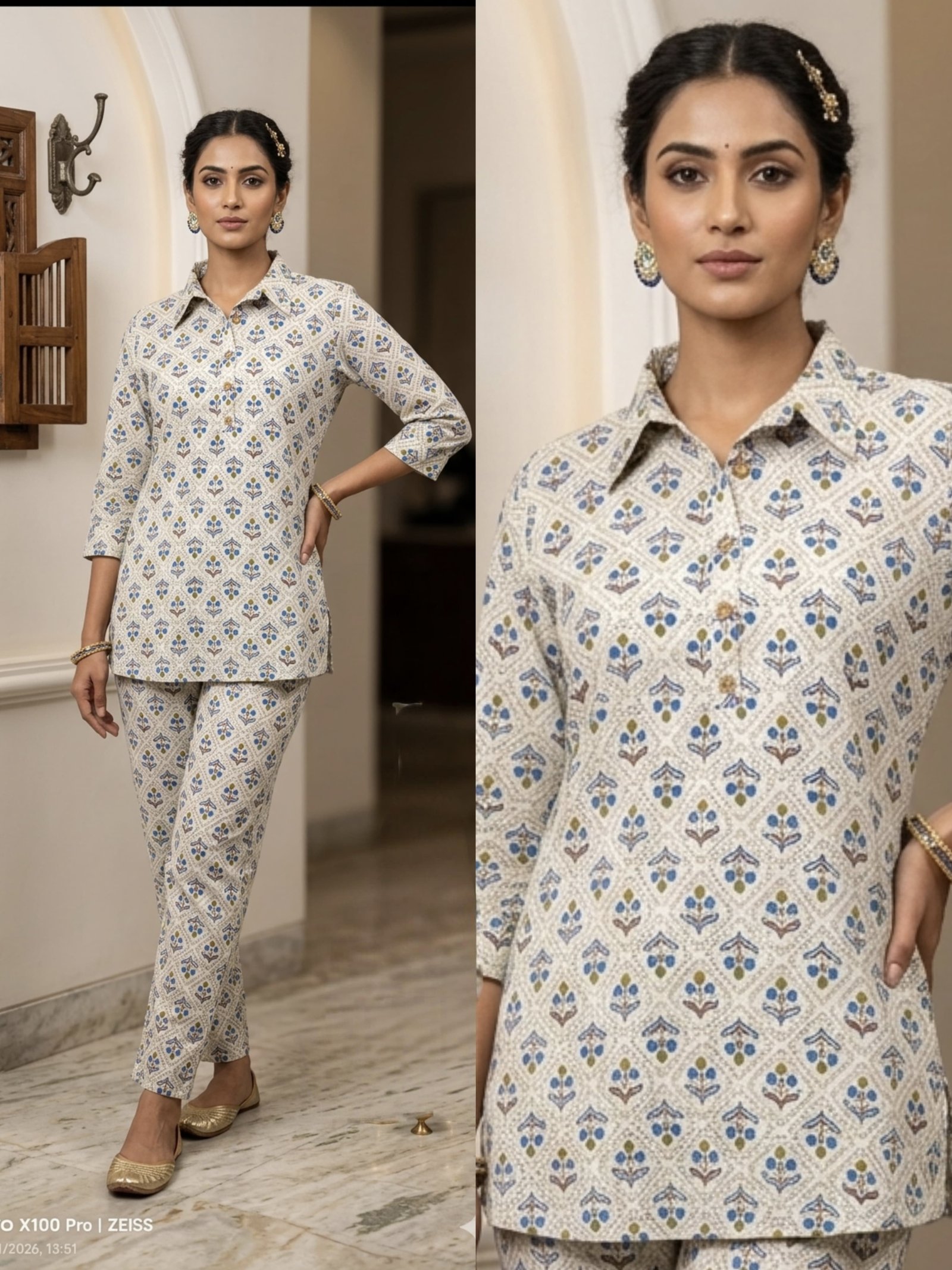 Cord set. Cotton flex khadhi