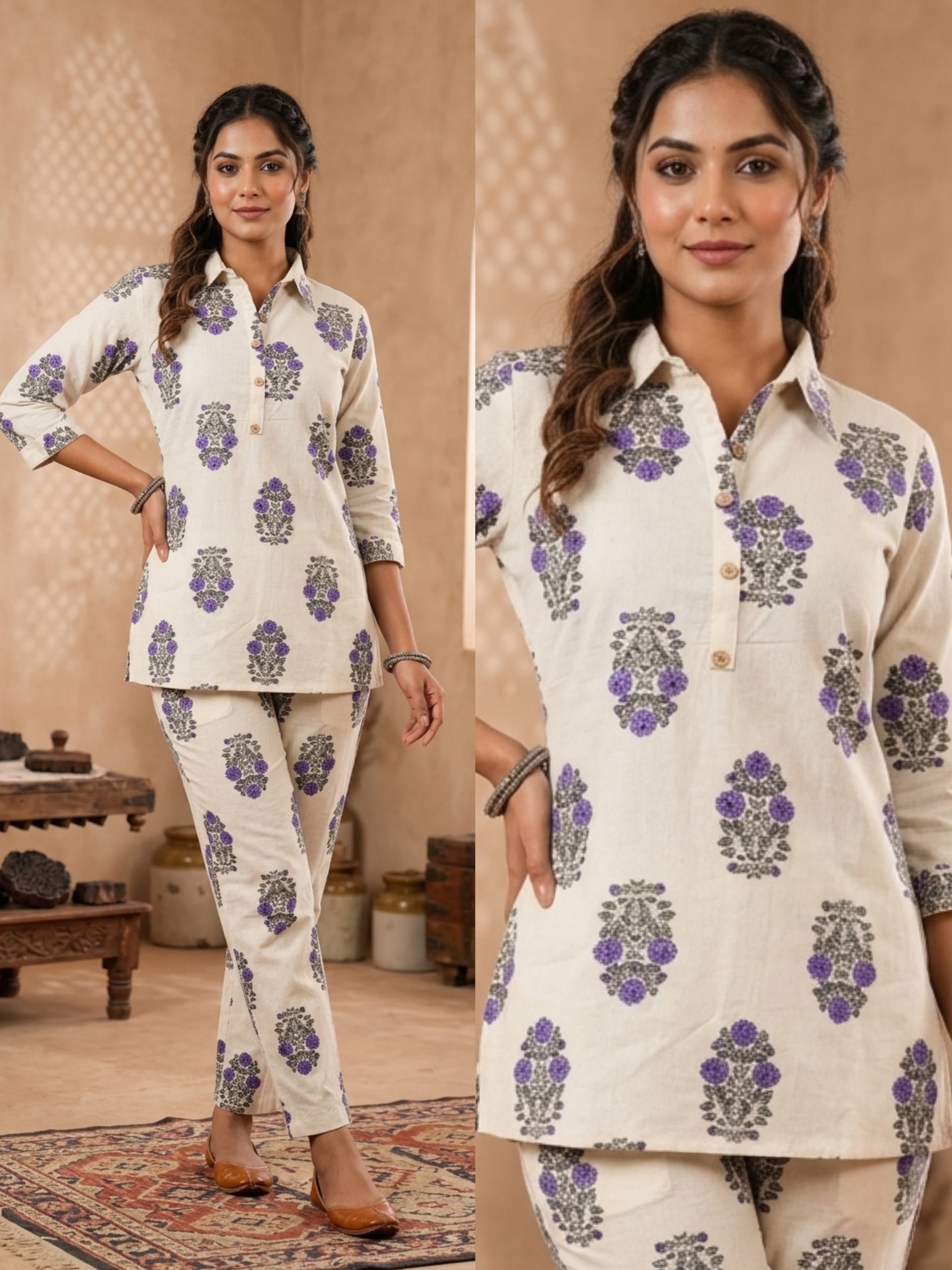 Cord set. Cotton flex khadhi