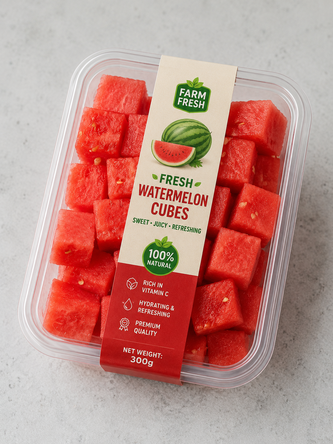 Watermelon cubes