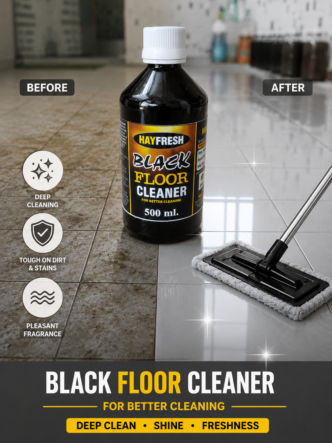Black floor cleaner 500ml