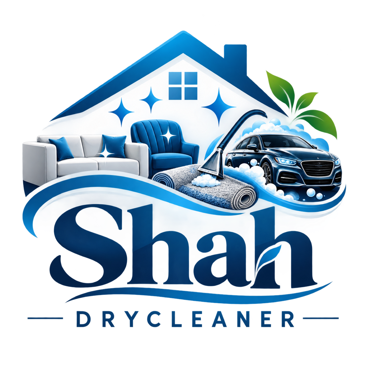 Shah Dry Cleaners logo